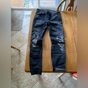 Size 29 J Brand Jeans in Distressed Black Denim